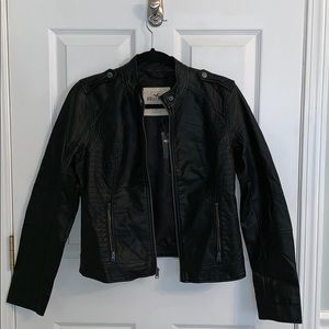 New Hollister faux leather jacket